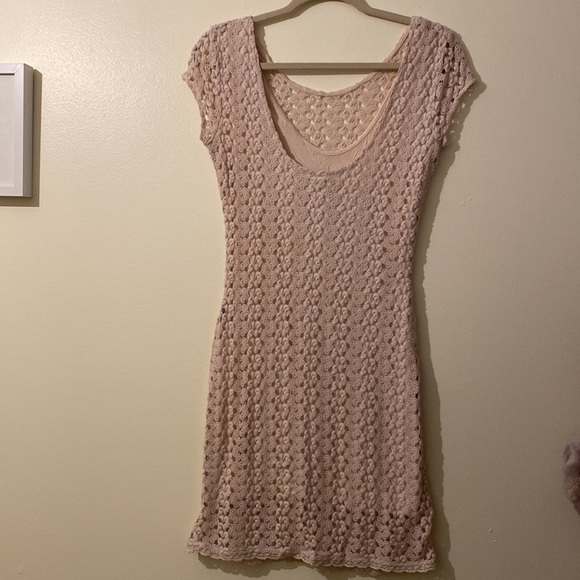 Free People Body icon beautiful cream mini dress . Size S - Picture 8 of 13